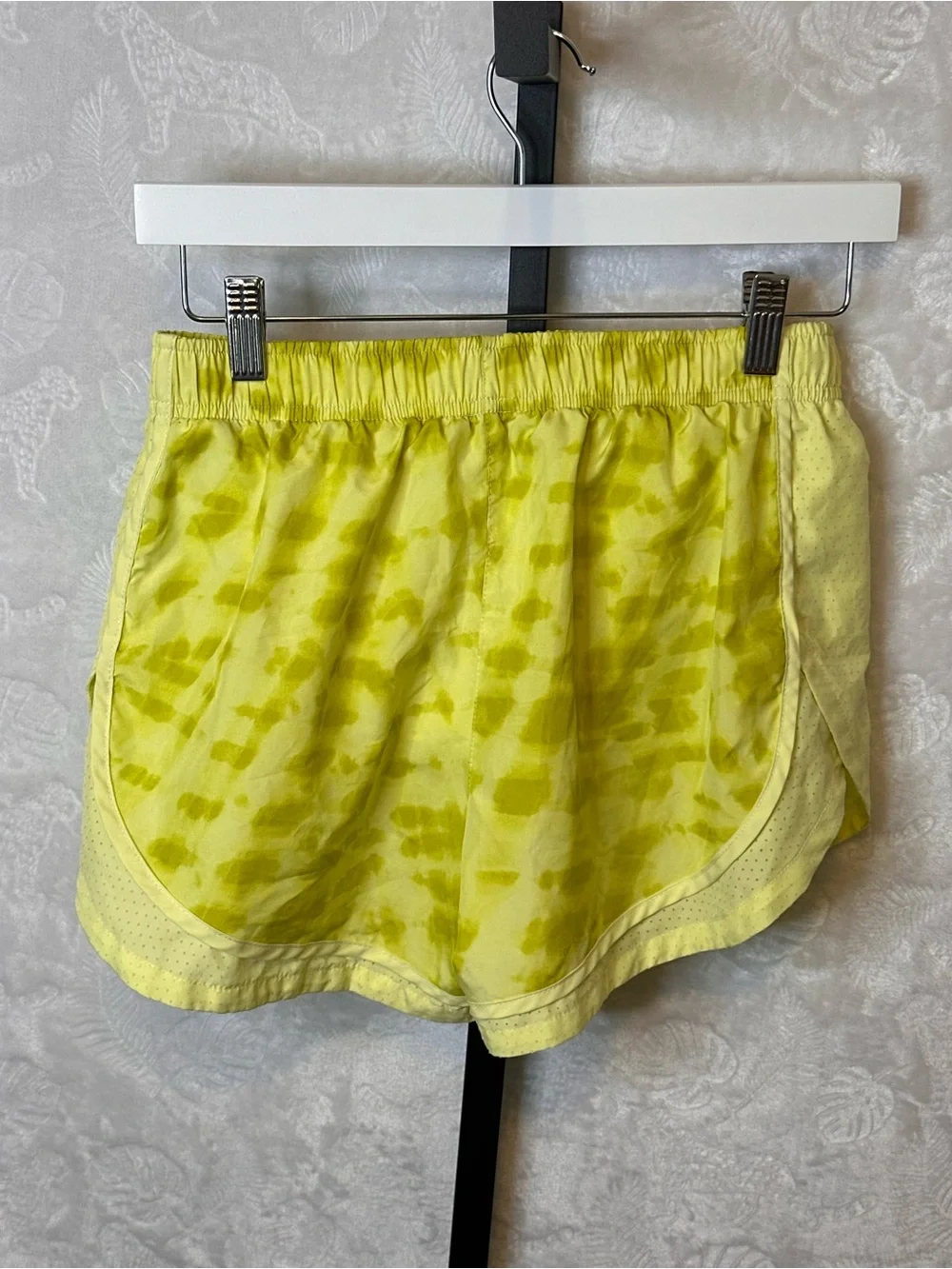 Nike Neon‎ Yellow Tie-Dye Running Shorts